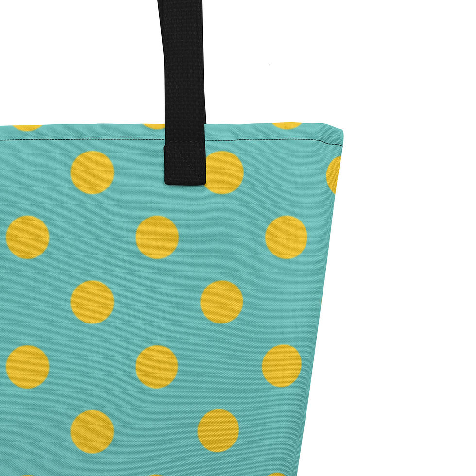 Teenie Weenie Yellow Polka Dot Large Tote Bag