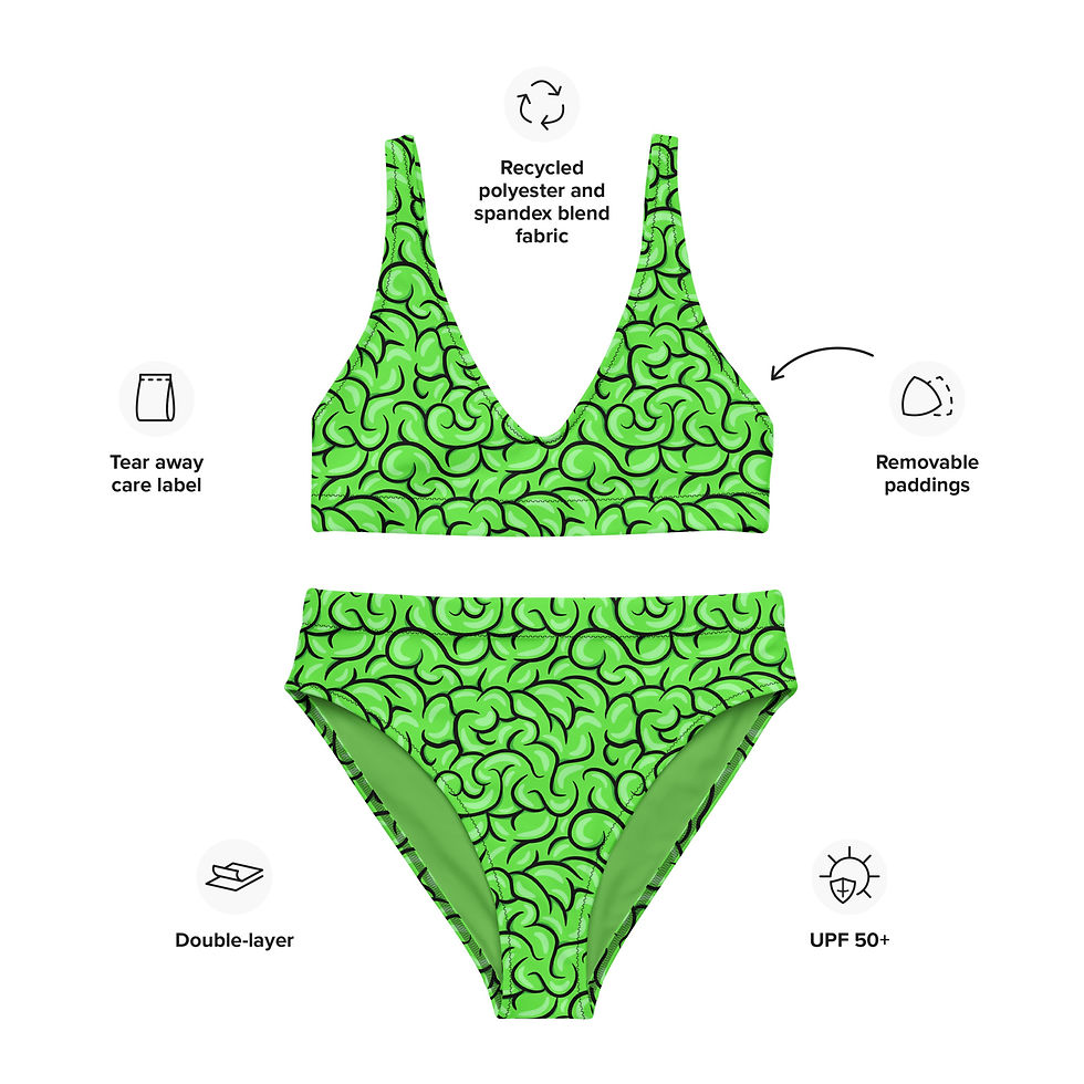 Zombie Brain High-Waisted Bikini