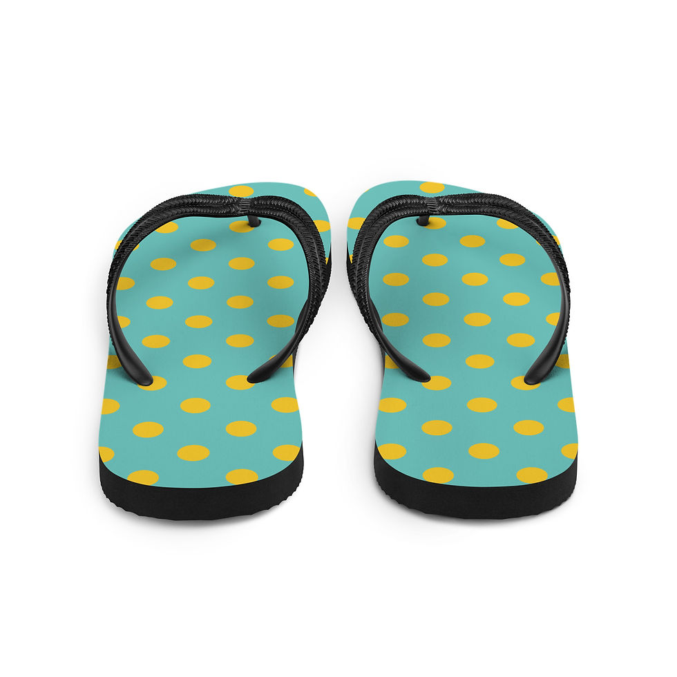 Thumbnail: Teenie Weenie Yellow Polka Dot Flip-Flops