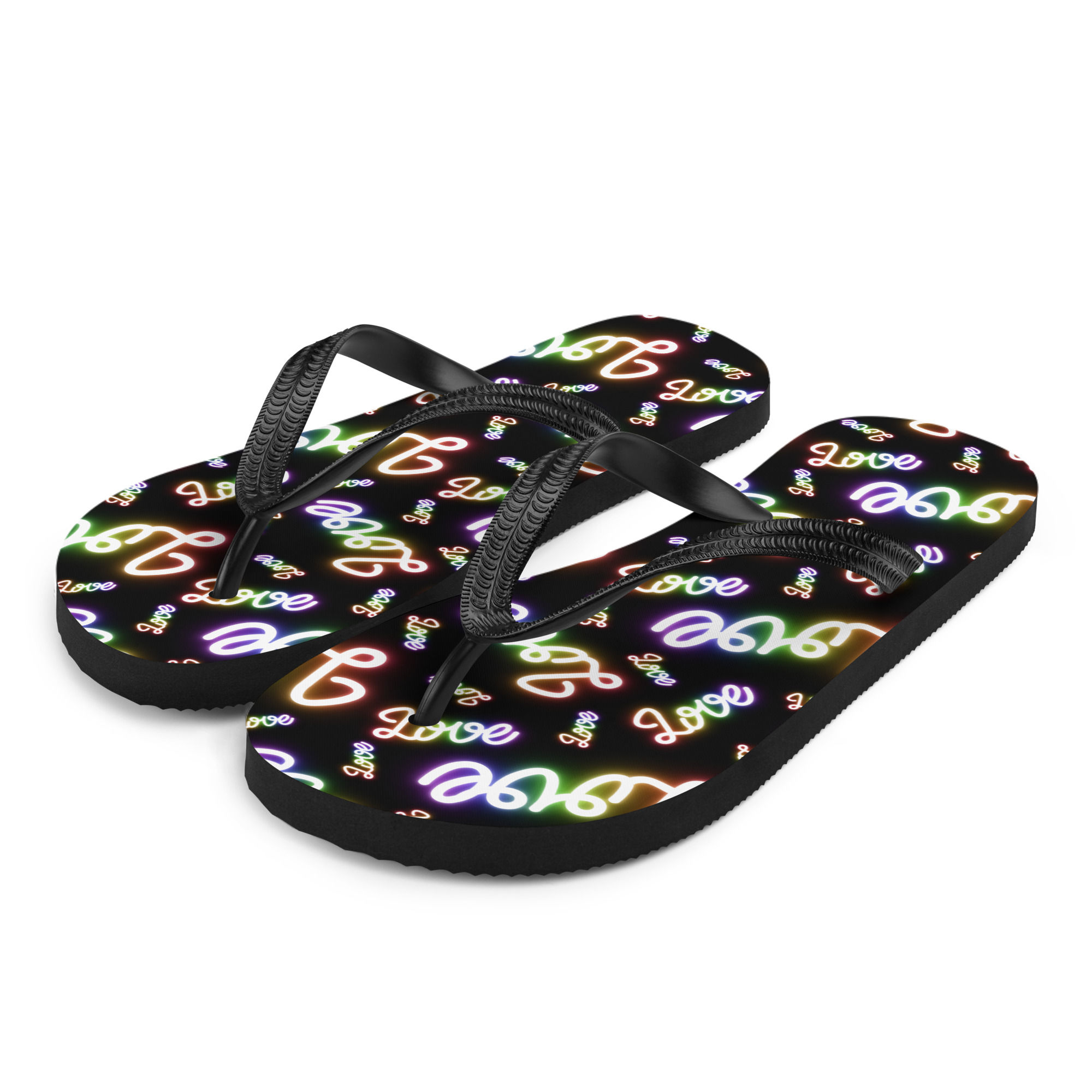 Lots Of Love Neon Signs Flip-Flops