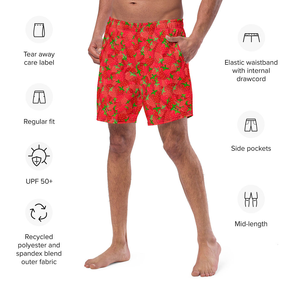 Strawberry Medley Swim Trunks