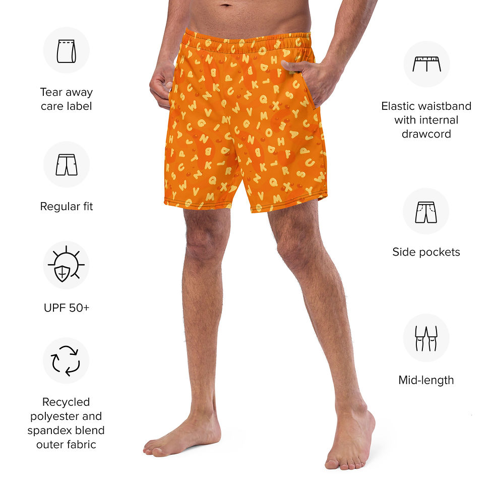 ABC Soup Swim Trunks