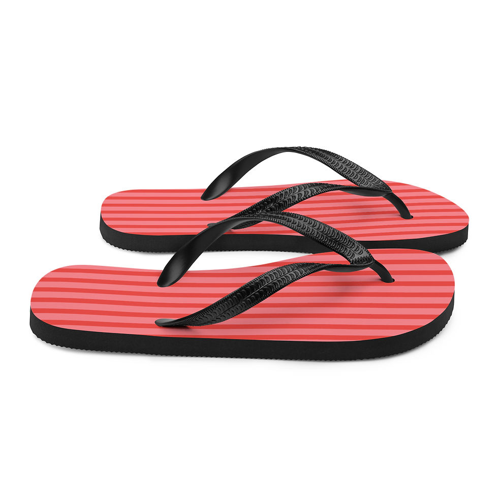 Thumbnail: Valentines Stripes Flip-Flops