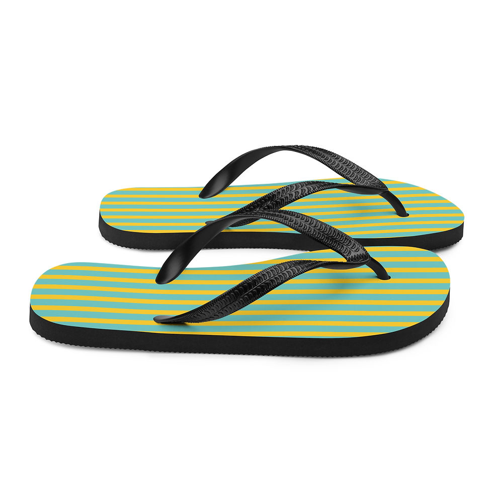 Thumbnail: Teenie Weenie Yellow Striped Flip-Flops