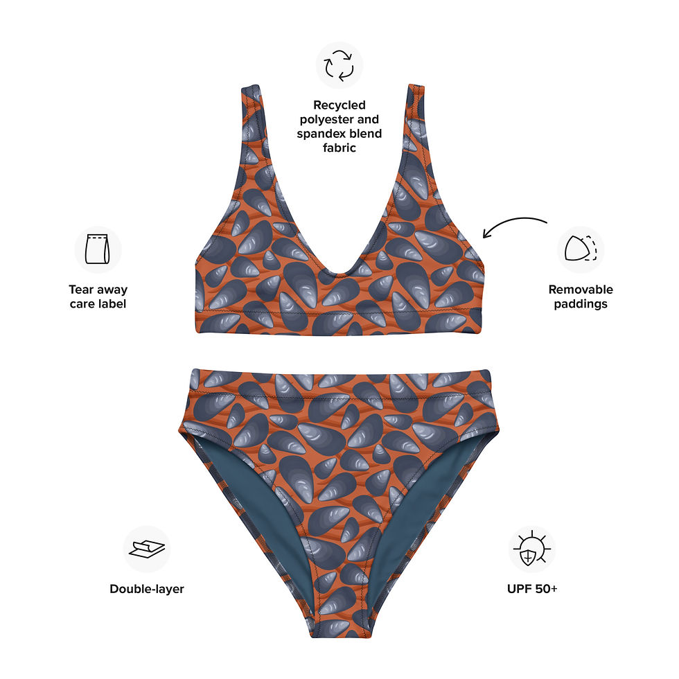 Mussels in the Red Sand High-Waisted Bikini