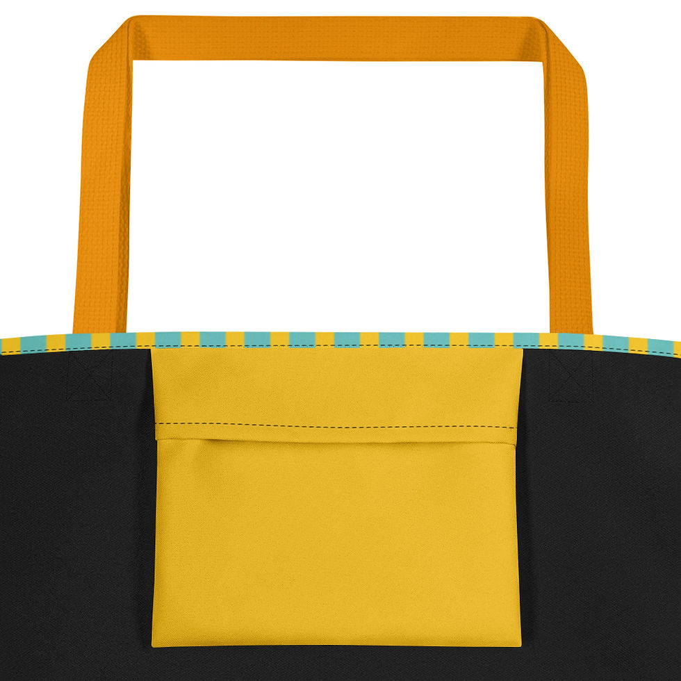 Thumbnail: Teenie Weenie Yellow Striped Large Tote Bag