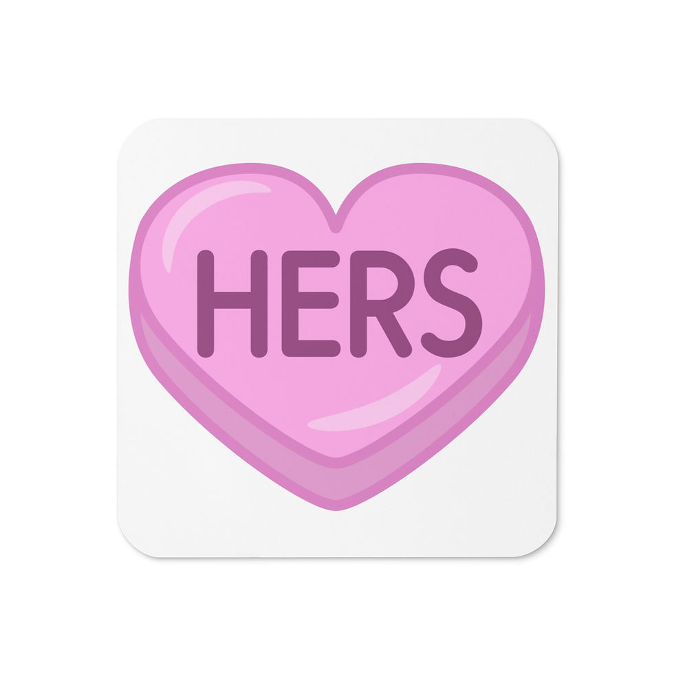 Always Hers Pink Candy Heart Coaster