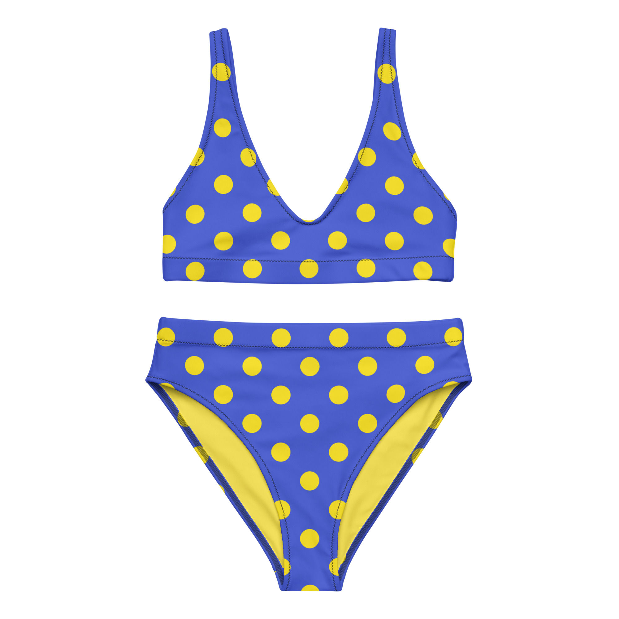 Swim Trunks Dots High-Waisted Bikini