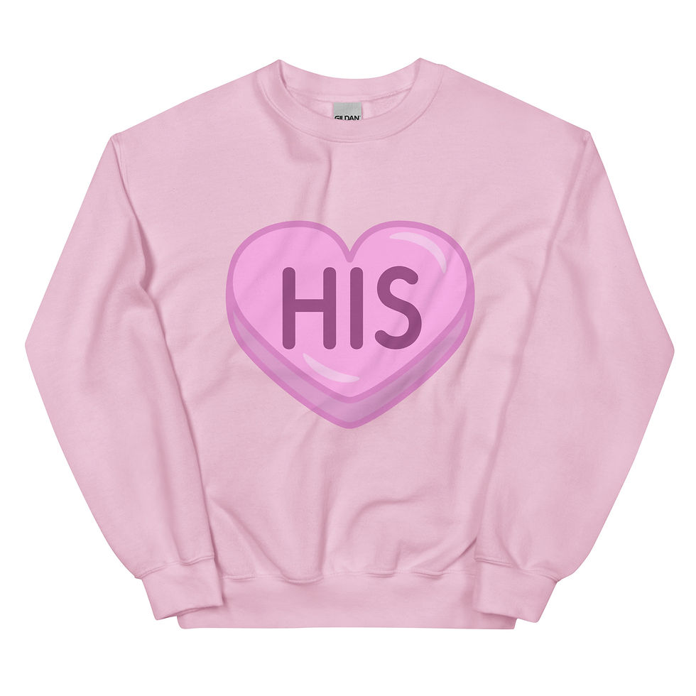 Always His Pink Candy Heart Sweatshirt