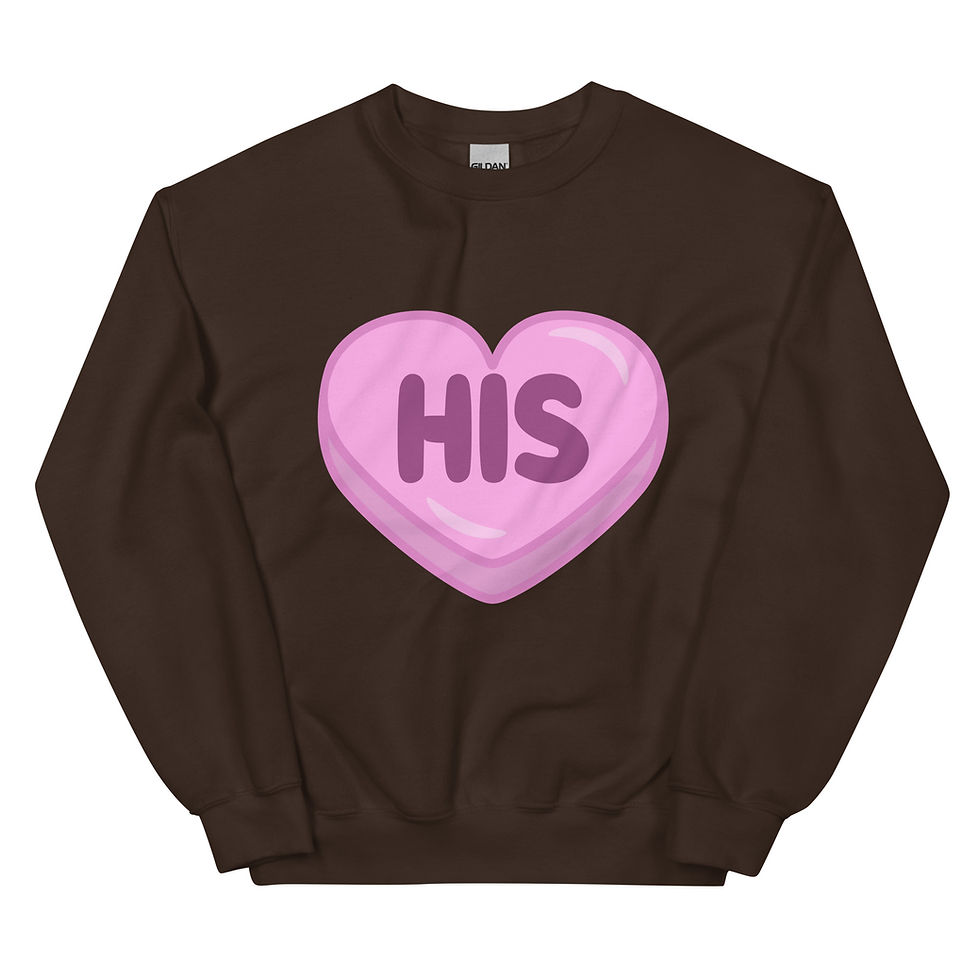 Thumbnail: Forever His Pink Candy Heart Sweatshirt
