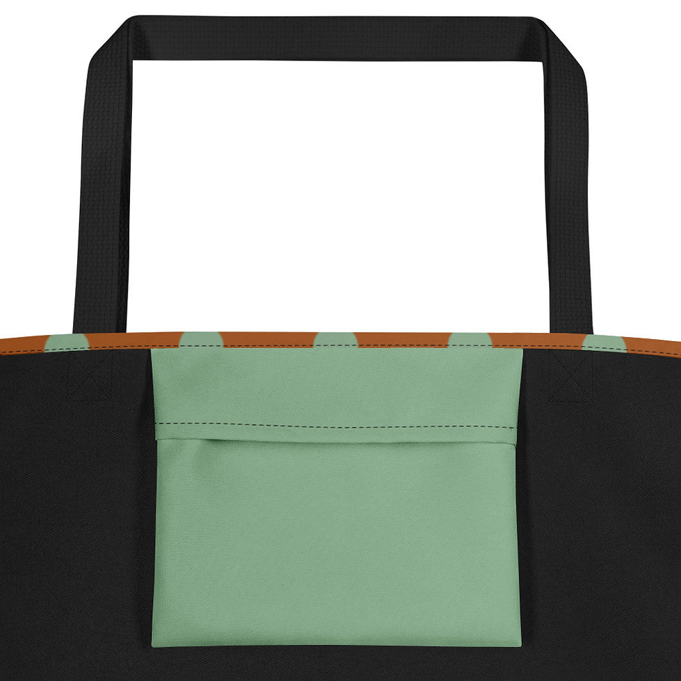 Thumbnail: Mint Forest Dots Large Tote Bag