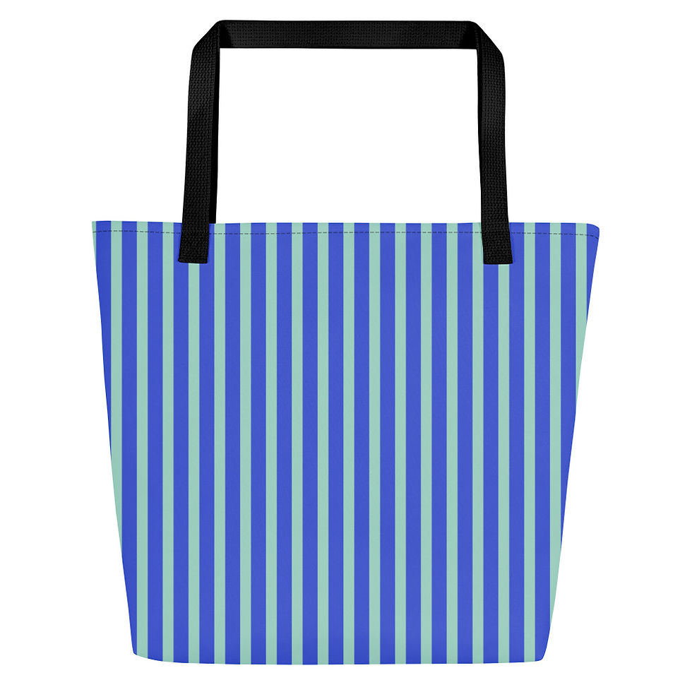 Thumbnail: Beach Towel Stripes Large Tote Bag