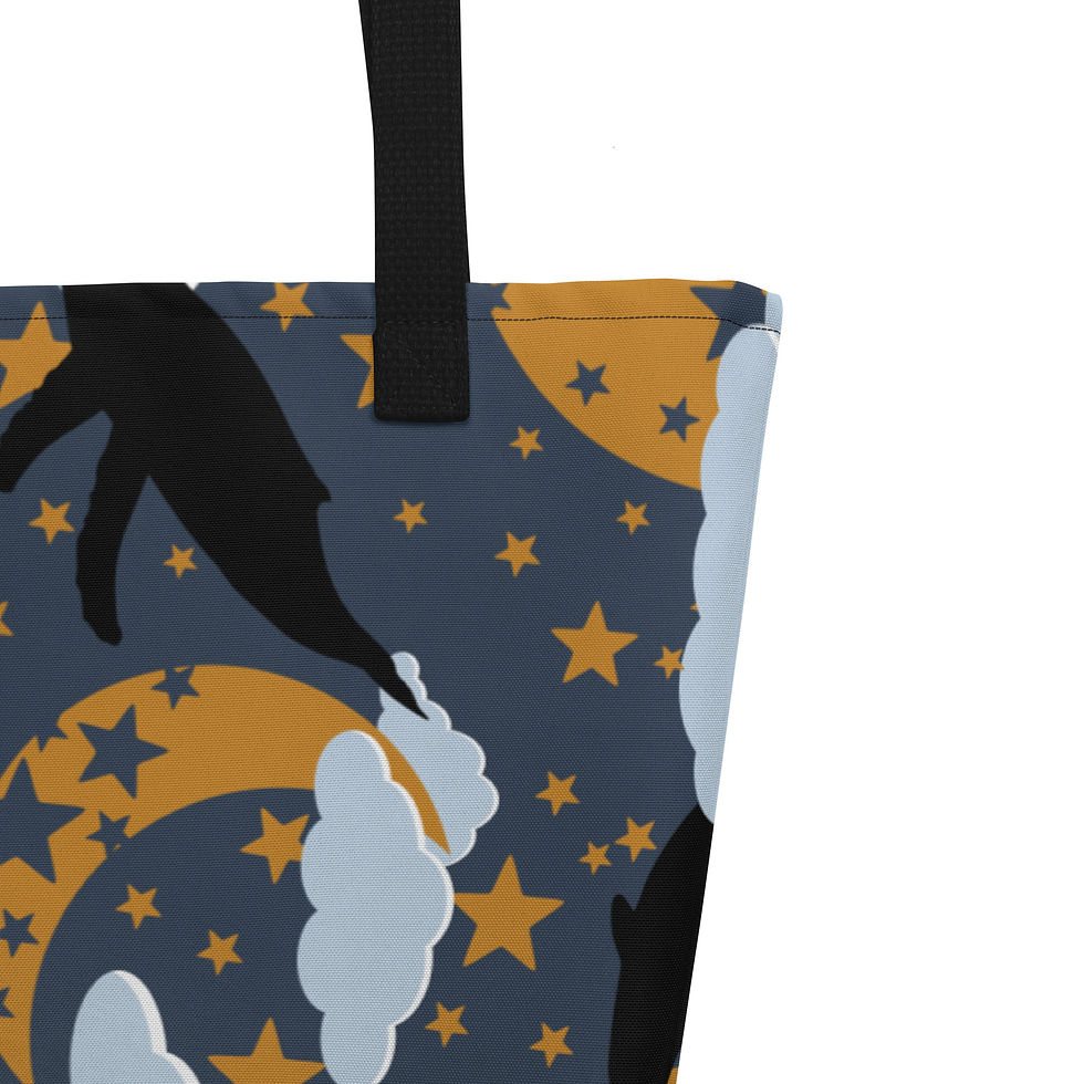 Cozy Night Sky Dream Large Tote Bag