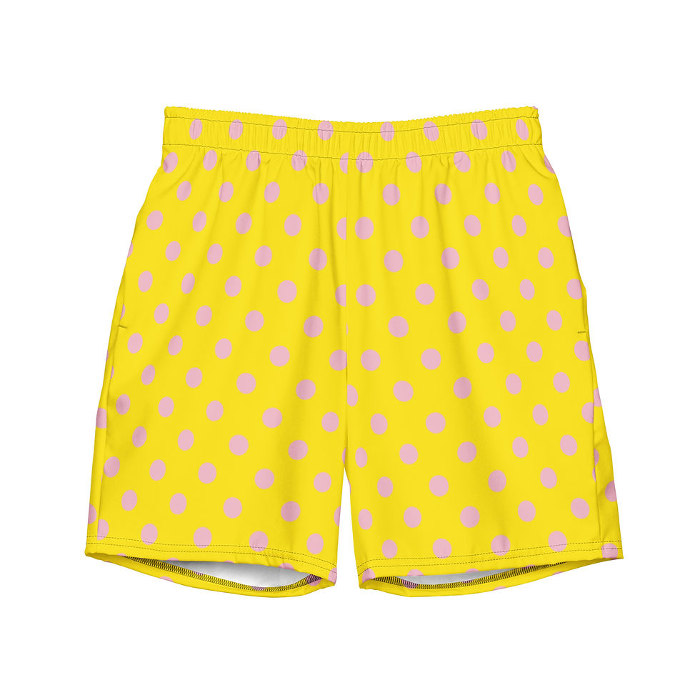 Cotton Candy Dots Swim Trunks