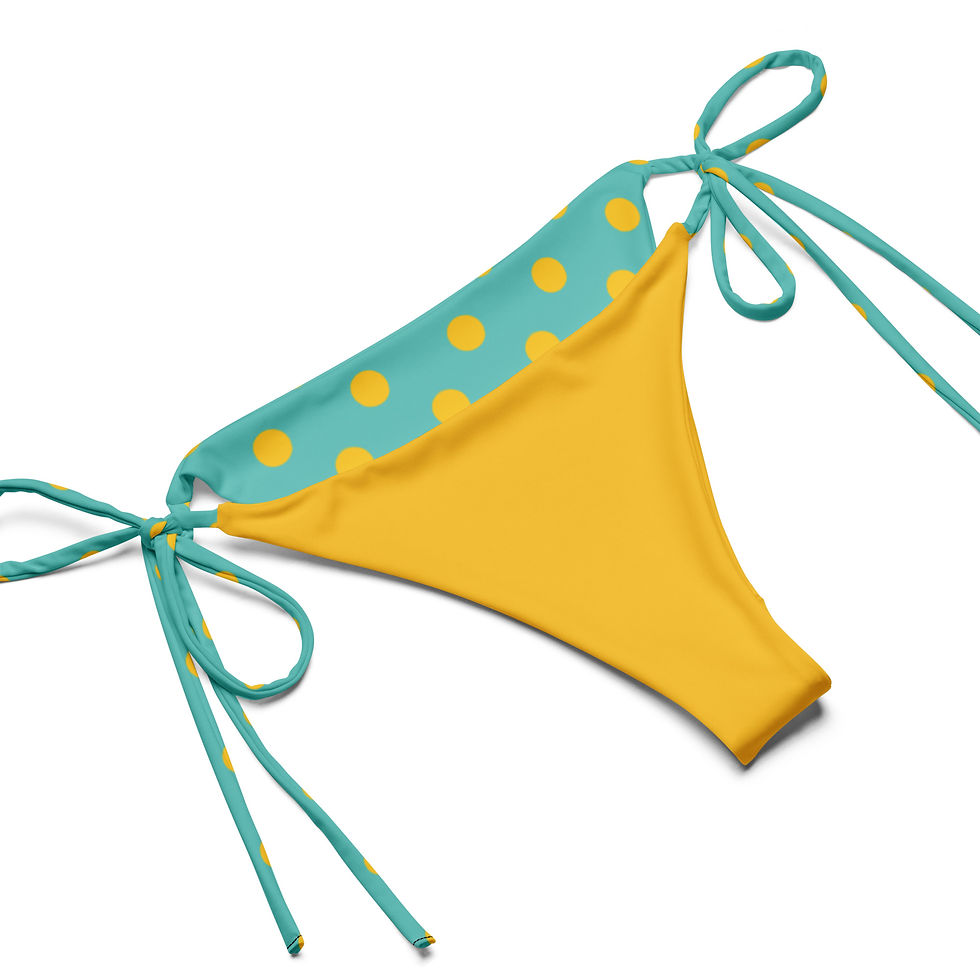 Thumbnail: Teenie Weenie Yellow Polka Dot String Bikini