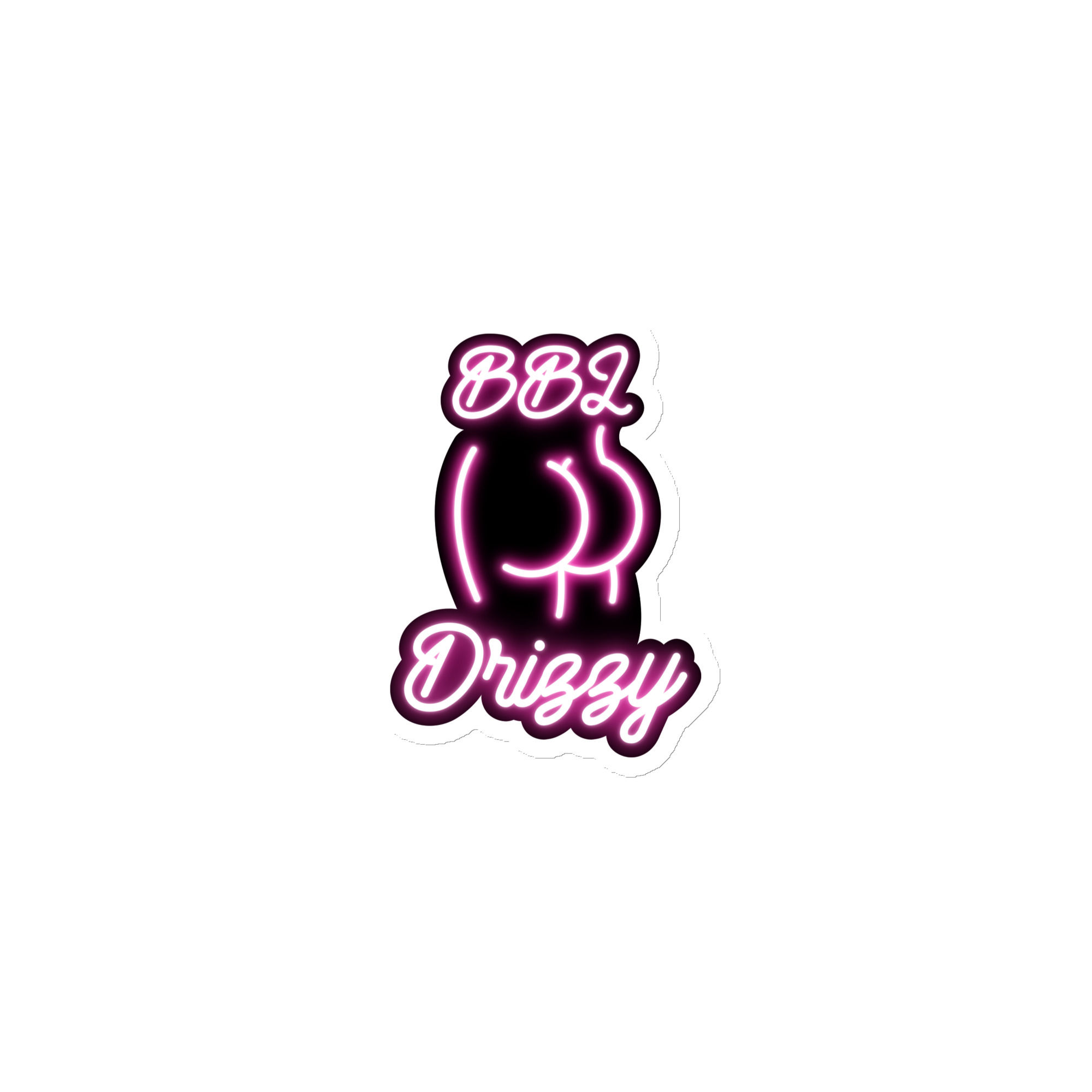 Pink Neon BBL Drizzy Magnet