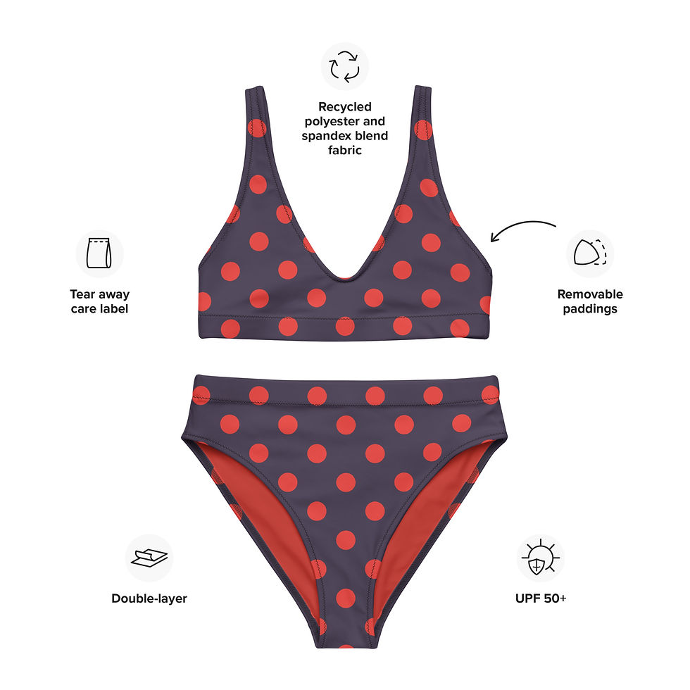 Thumbnail: Poison Apple Dots High-Waisted Bikini