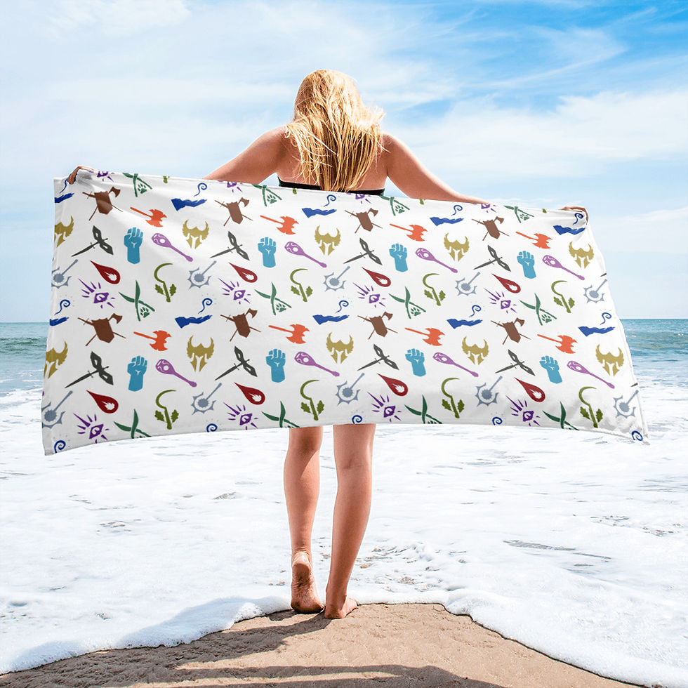 D&D Classes White Towel