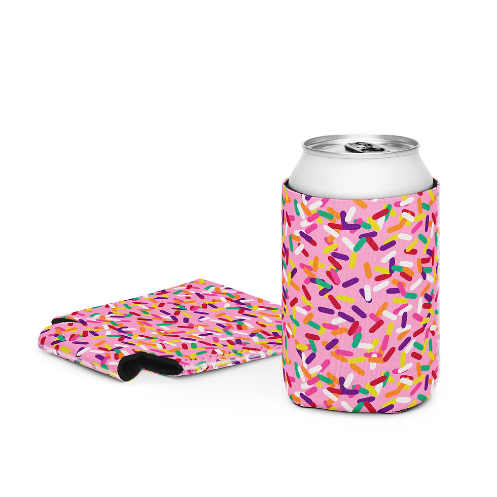 Strawberry Sprinkles Can Coozie