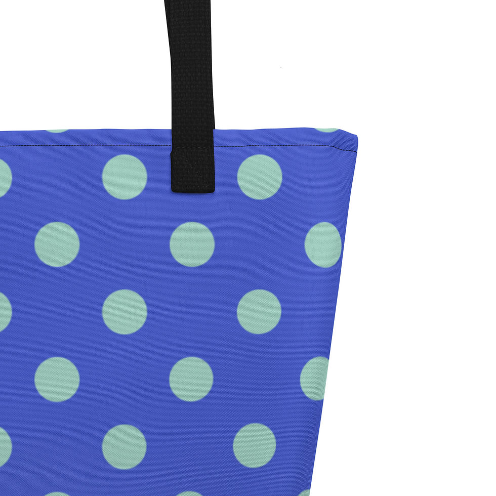 Beach Towel Dots Large Tote Bag