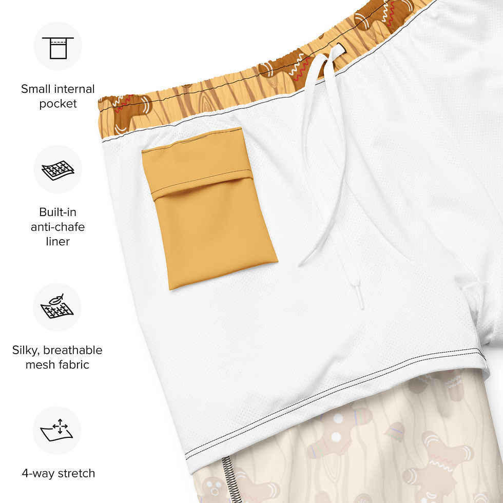 Thumbnail: Gingerbread Men Swim Trunks