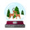 Thumbnail: Reindeer Snow Globe Bubble-free 5.5" x 5.5" Sticker