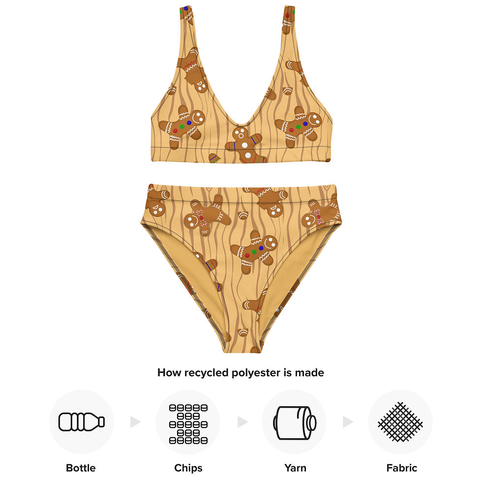 Thumbnail: Gingerbread Men High-Waisted Bikini