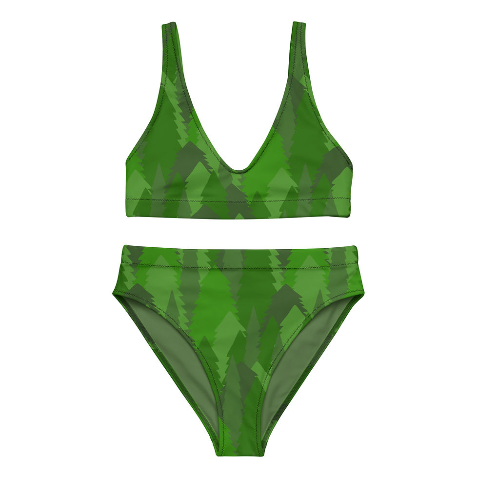 Pine Forest High-Waisted Bikini