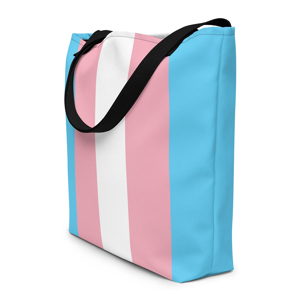 Trans Flag Large Tote Bag