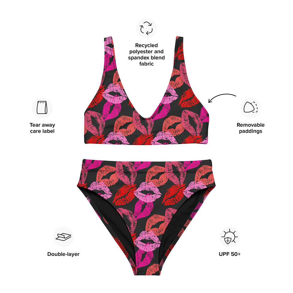 Kiss Mark Recycled High-Waisted Bikini