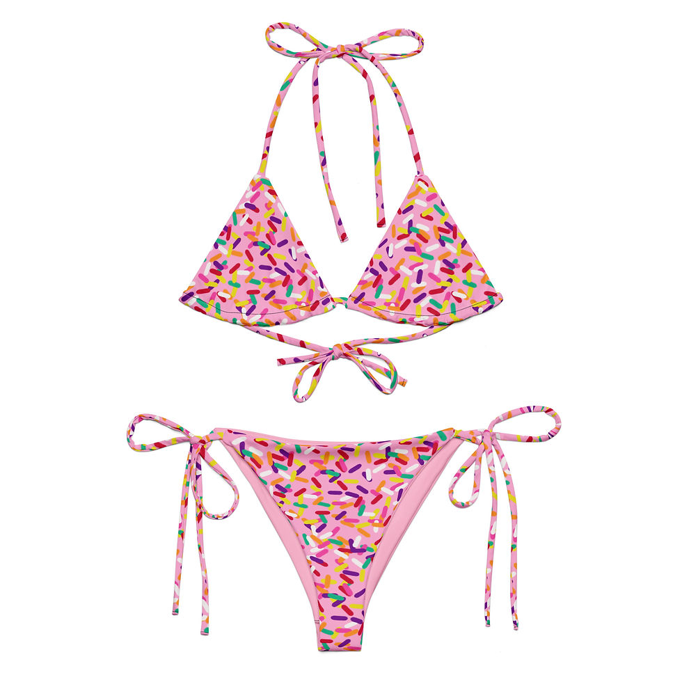 Strawberry Sprinkles String Bikini