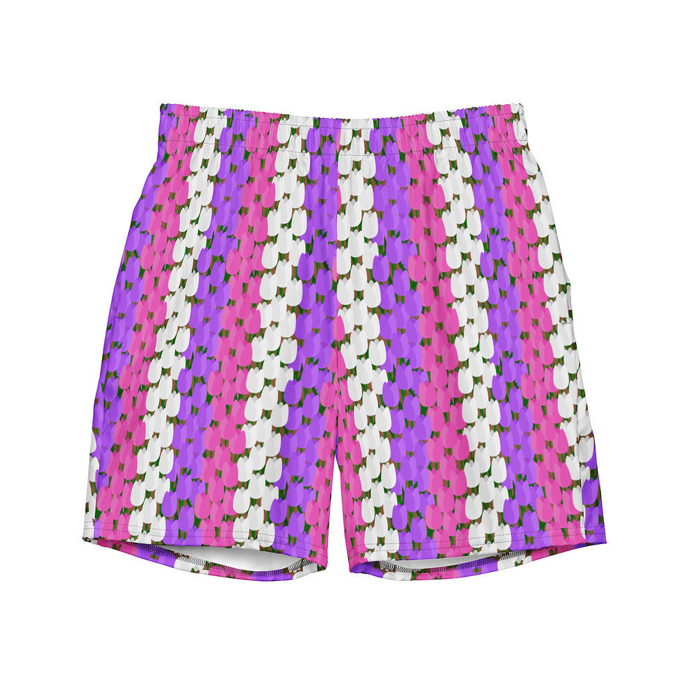 Spring Tulip Field Swim Trunks