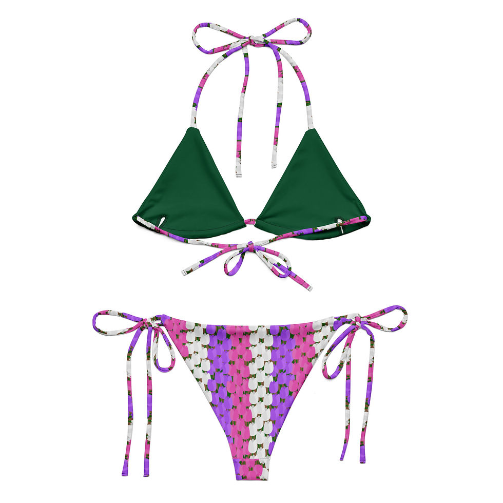 Spring Tulip Field String Bikini