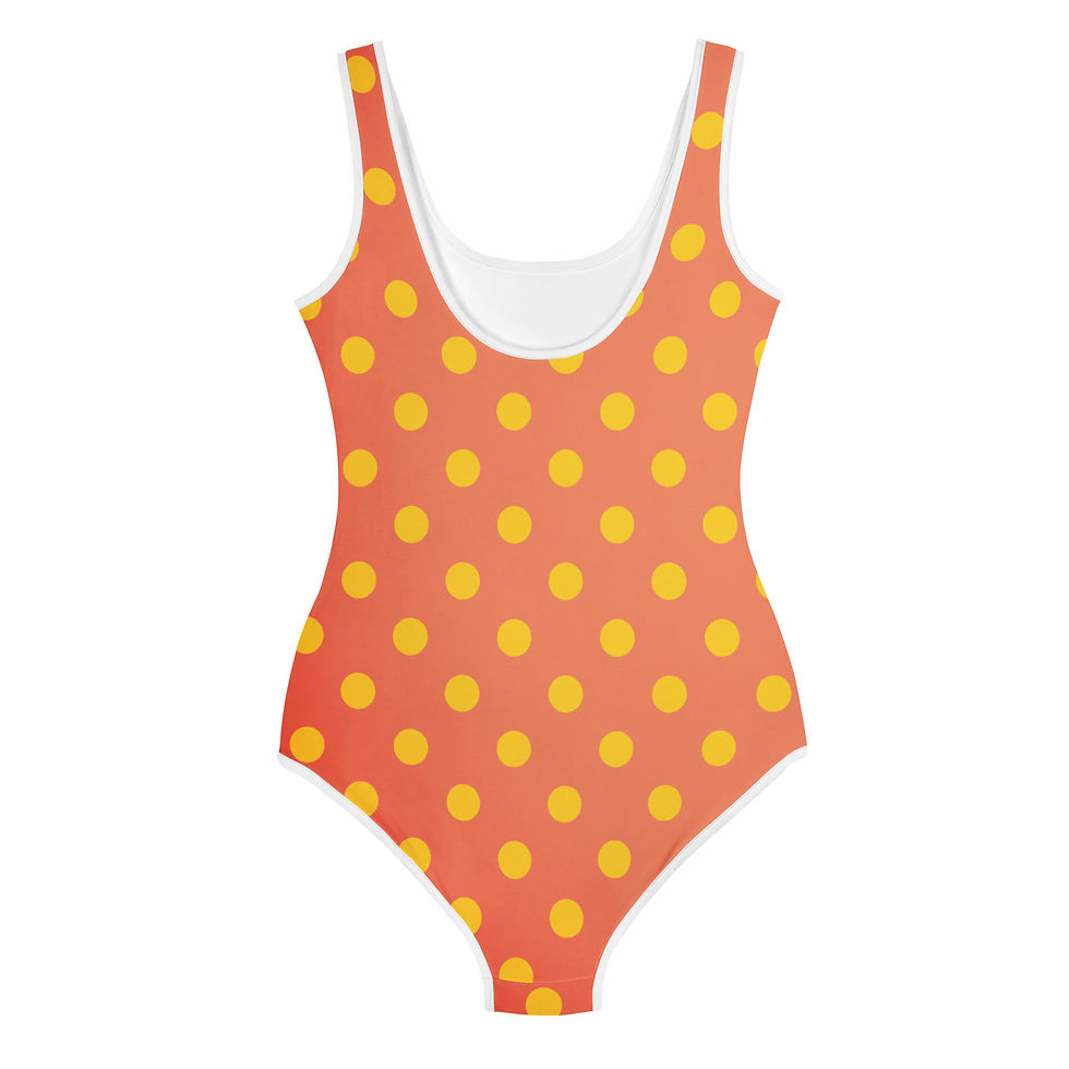 Vintage Duck Dots Youth Swimsuit