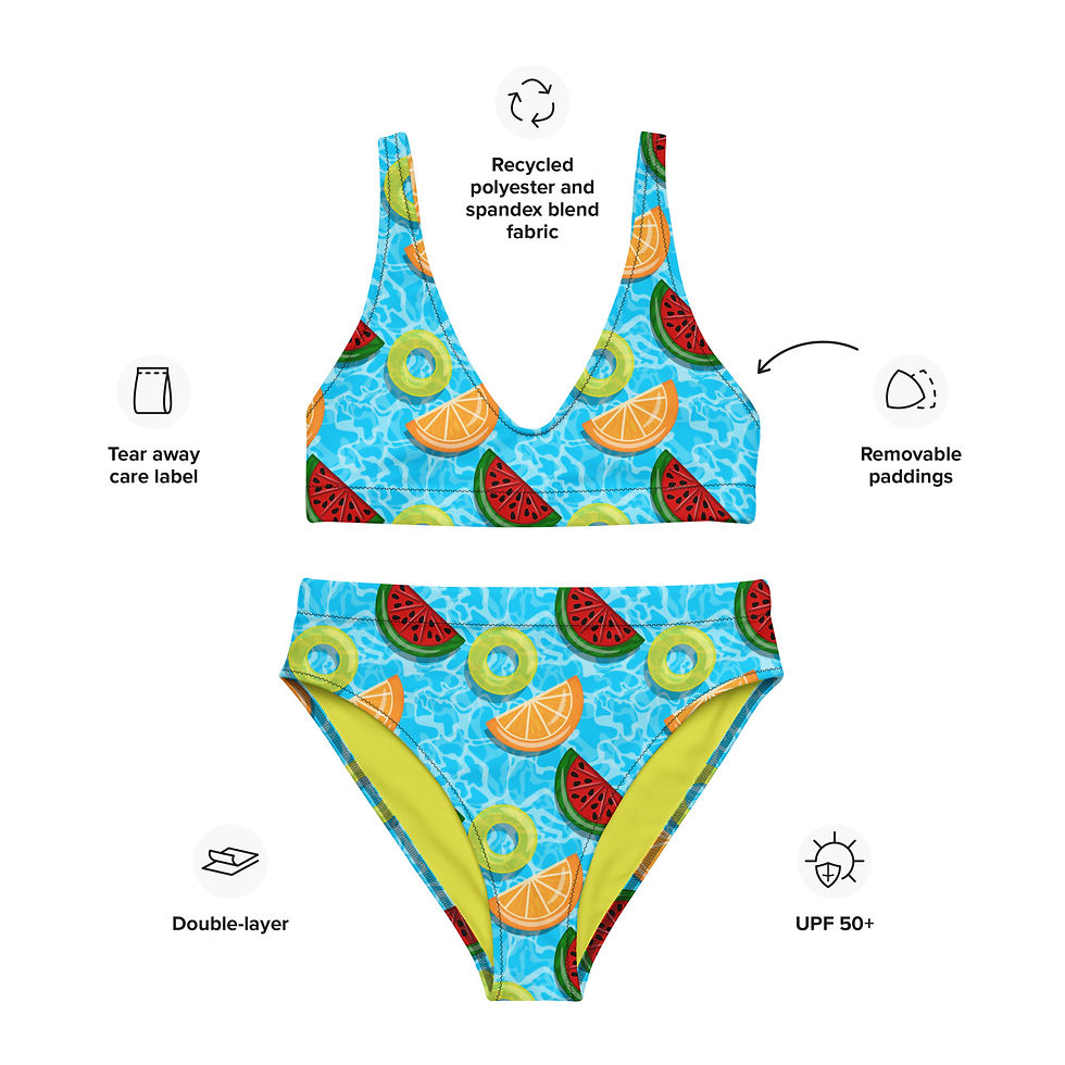 Fruity Floaties High-Waisted Bikini