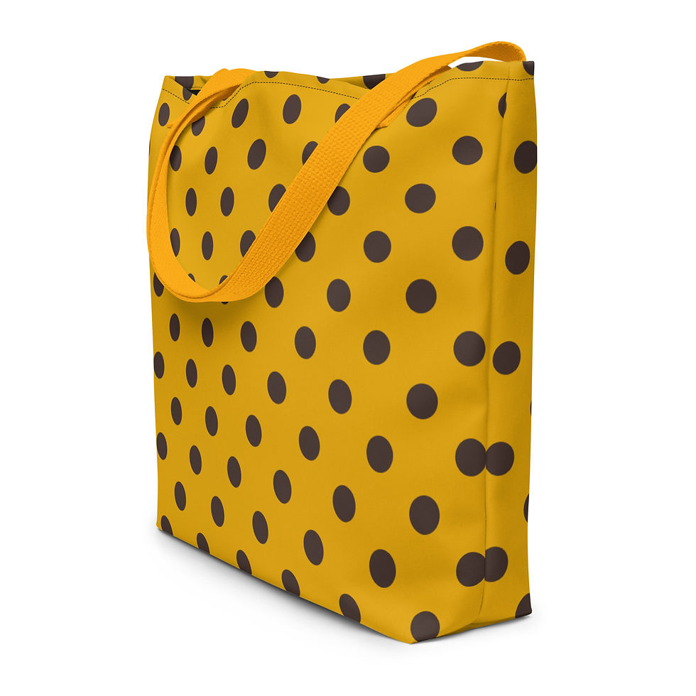 Thumbnail: Bumble Dots Large Tote Bag
