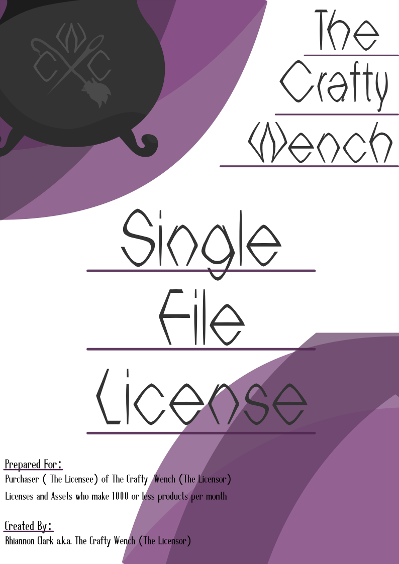 The Crafty Wench Single File License