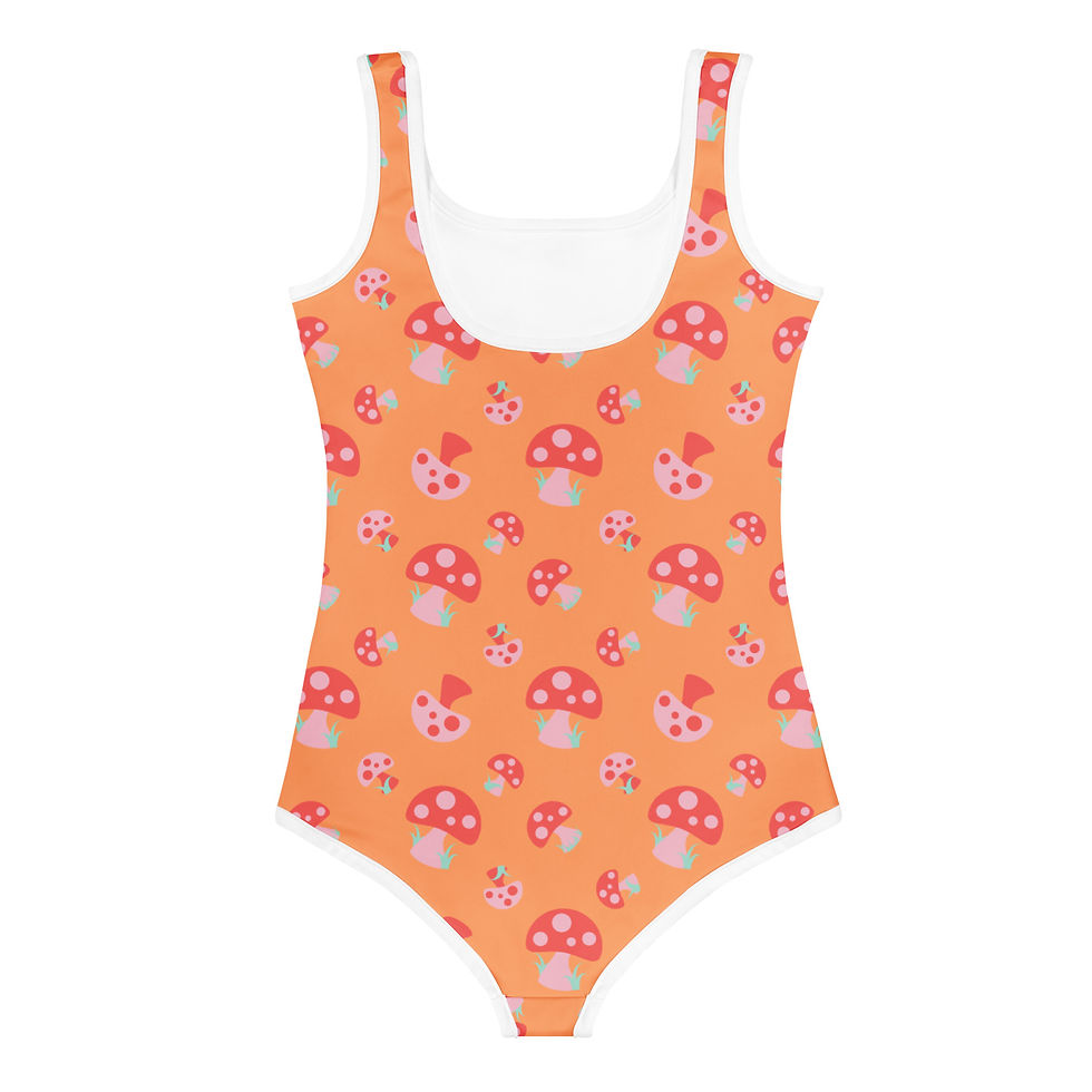 Citrus Coral Mush Kids Swimsuit