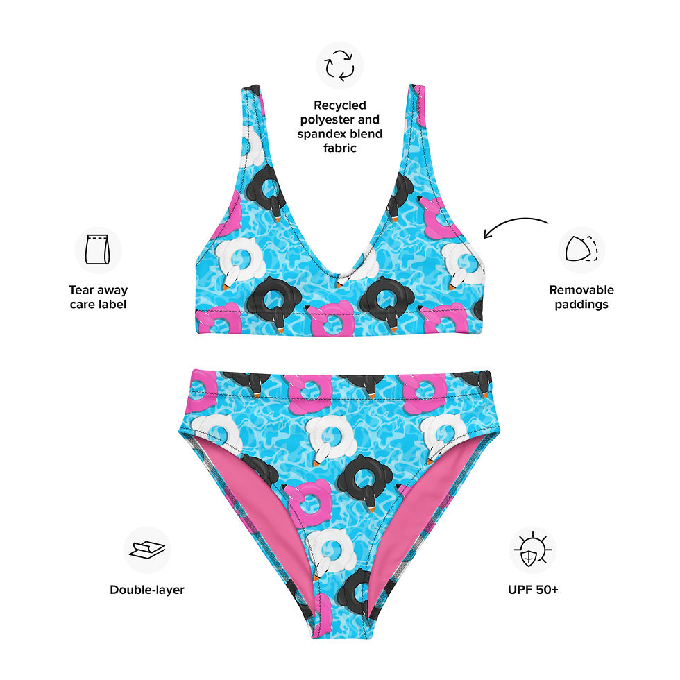 Birds of a Feather Floaties High-Waisted Bikini