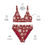 Thumbnail: Red Snowflakes High-Waisted Bikini