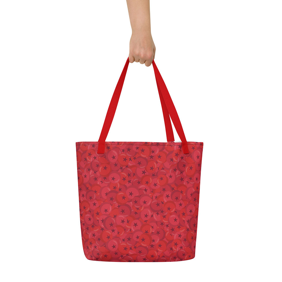 Thumbnail: Cranberries Medley Large Tote Bag