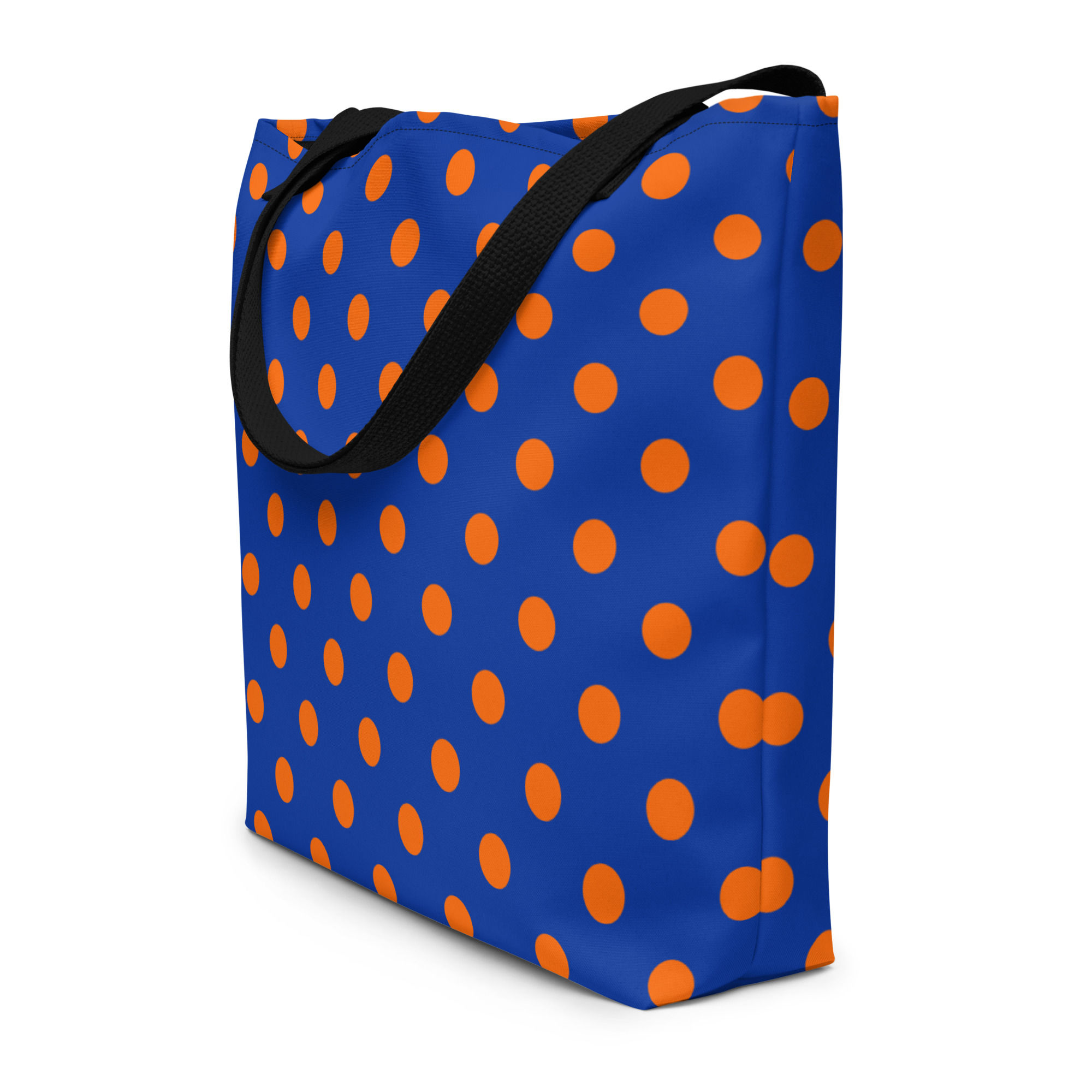 Orange Sky Dot Large Tote Bag