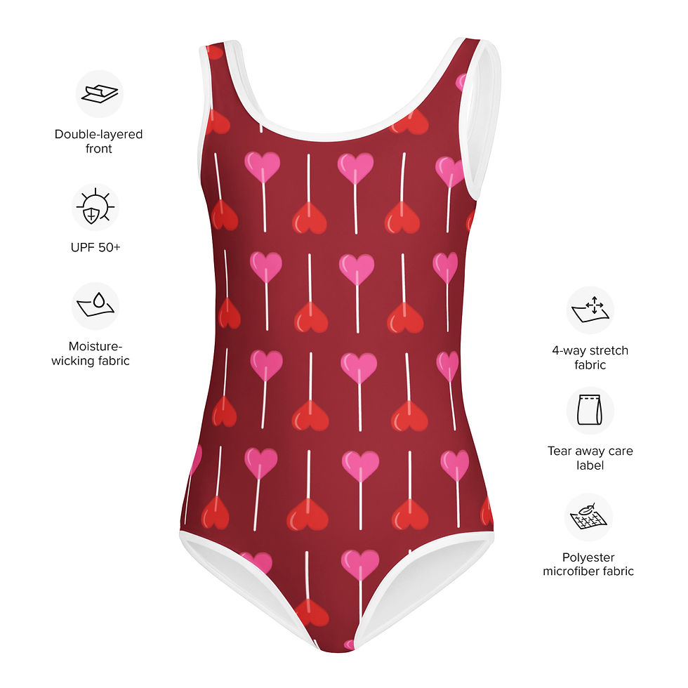 Thumbnail: Rosy Love Suckers Mix Kids Swimsuit