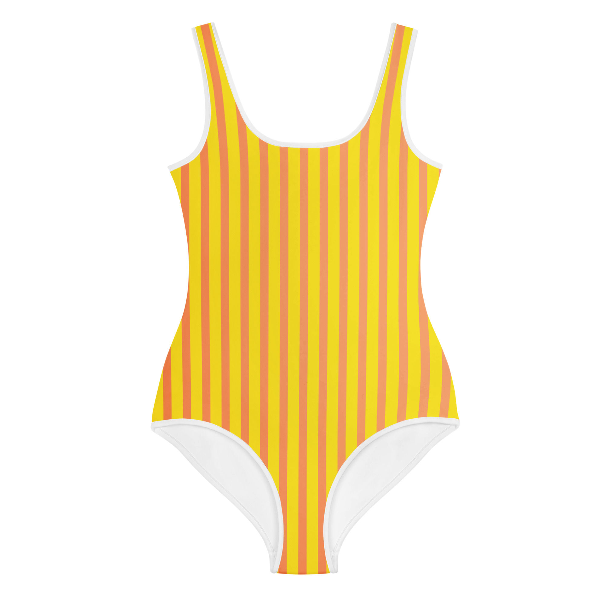 Sunshine Citrus Stripes Youth Swimsuit