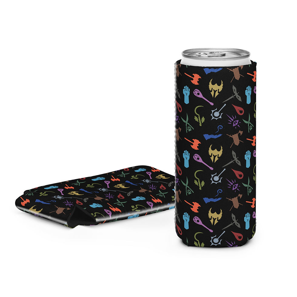 D&D Classes Black Can Coozie