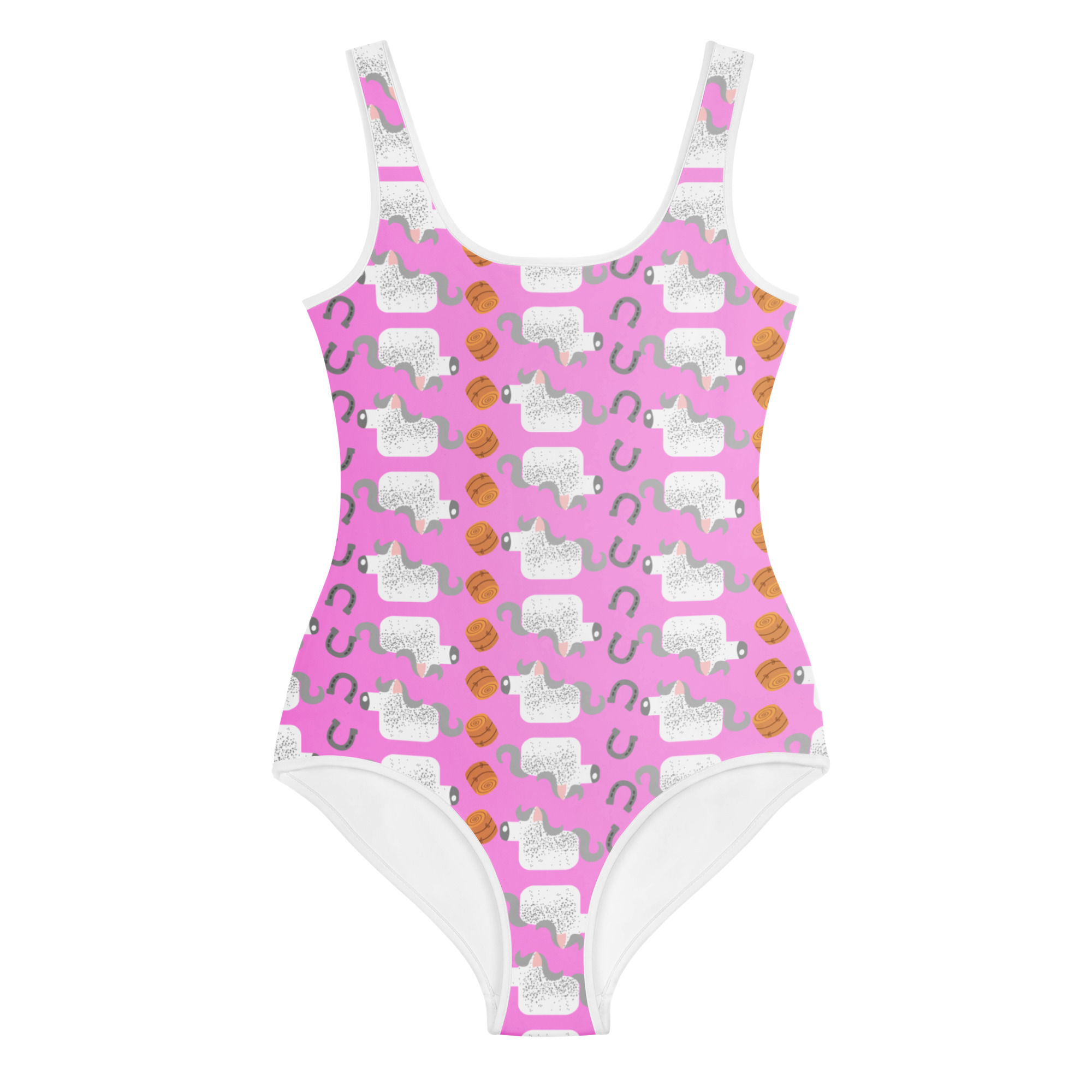 Giddy Up Pink Youth Swimsuit