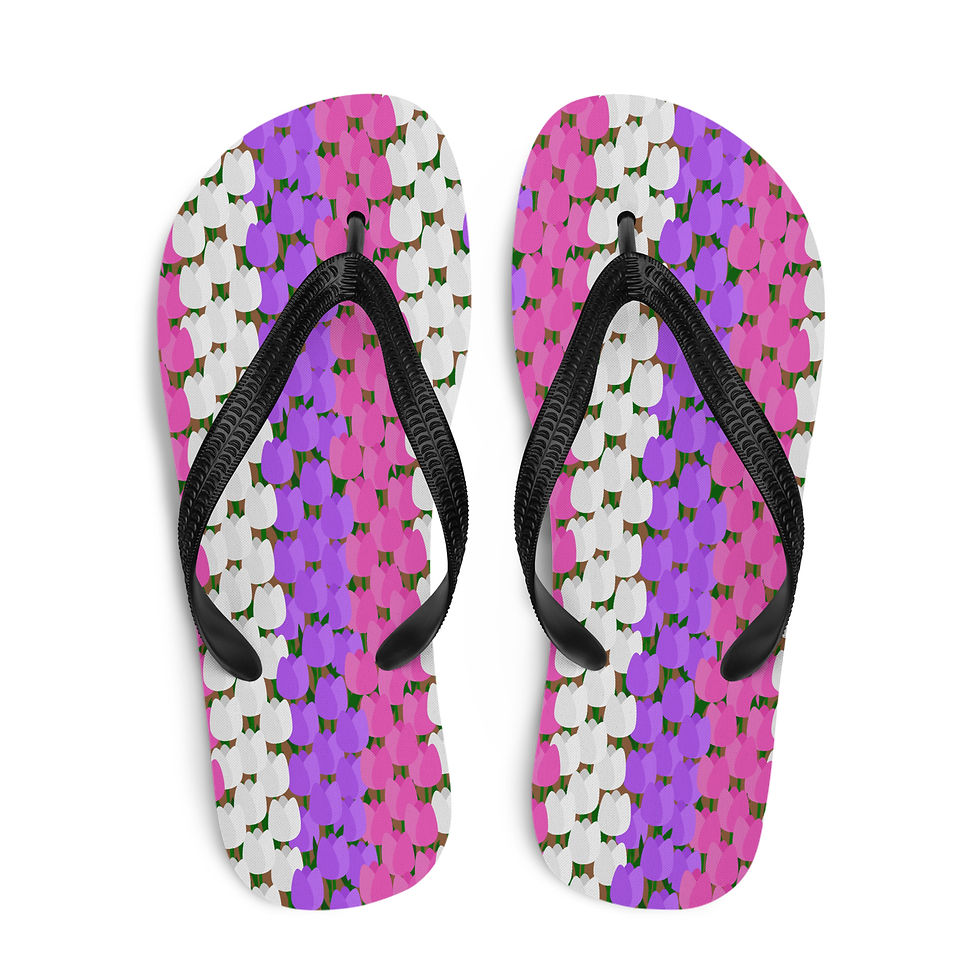 Spring Tulip Field Flip-Flops