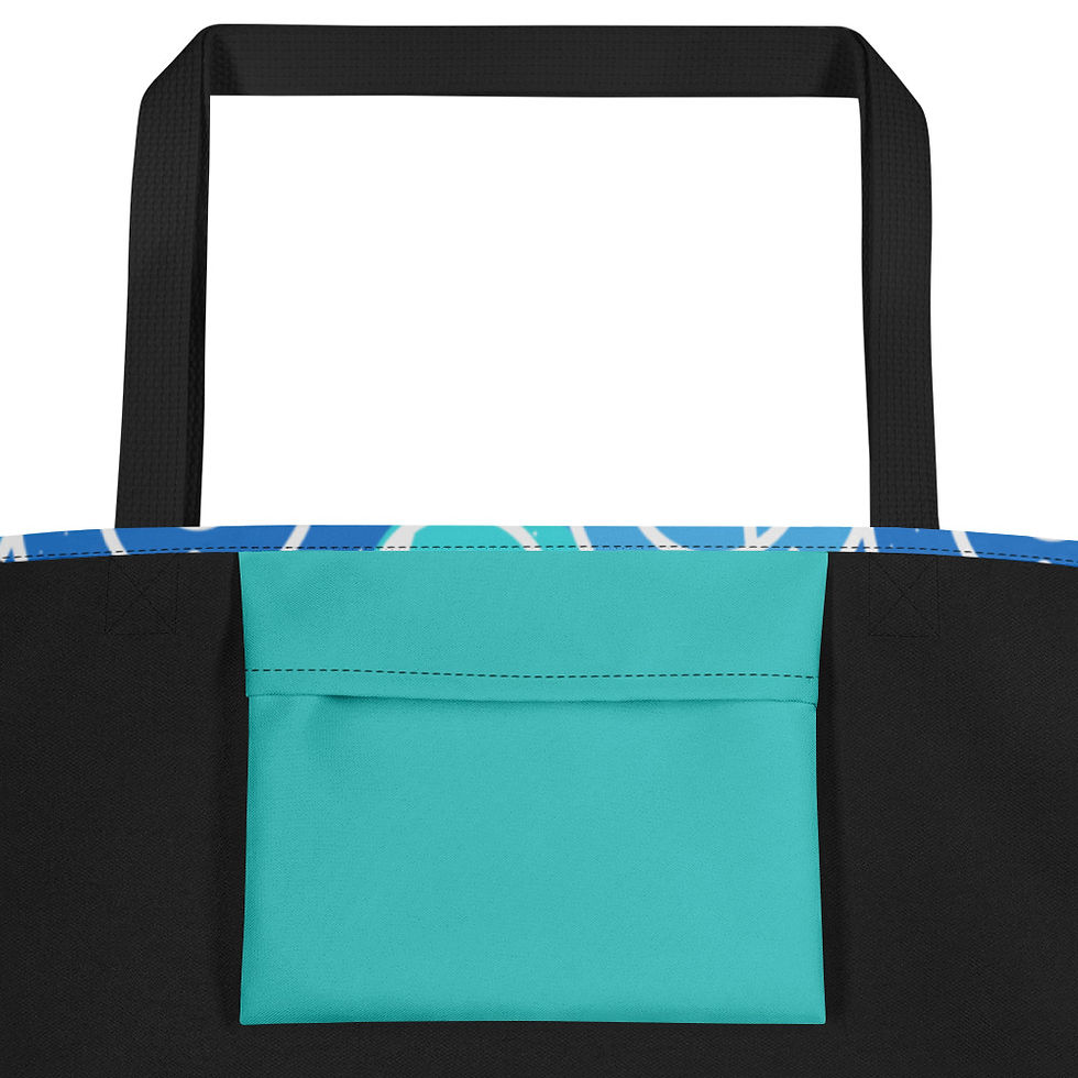 Thumbnail: Save The Ocean Ripple Large Tote Bag
