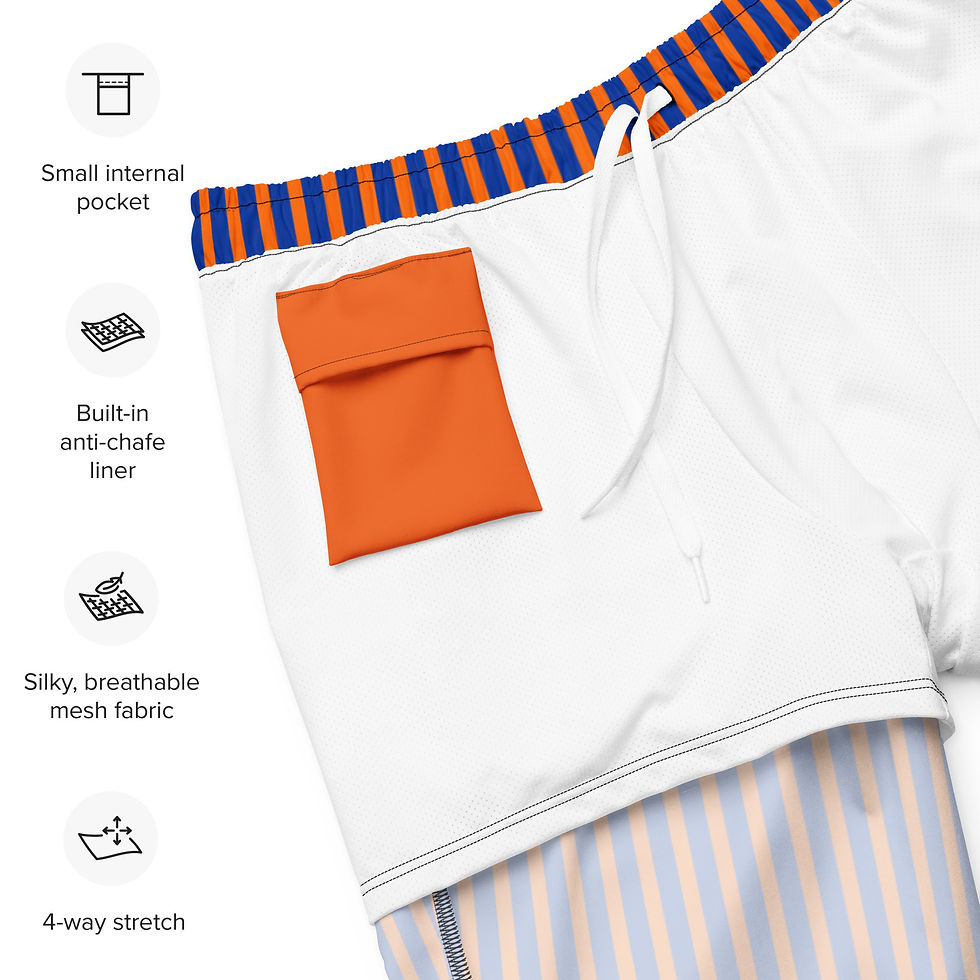 Thumbnail: Orange Sky Stripes Swim Trunks