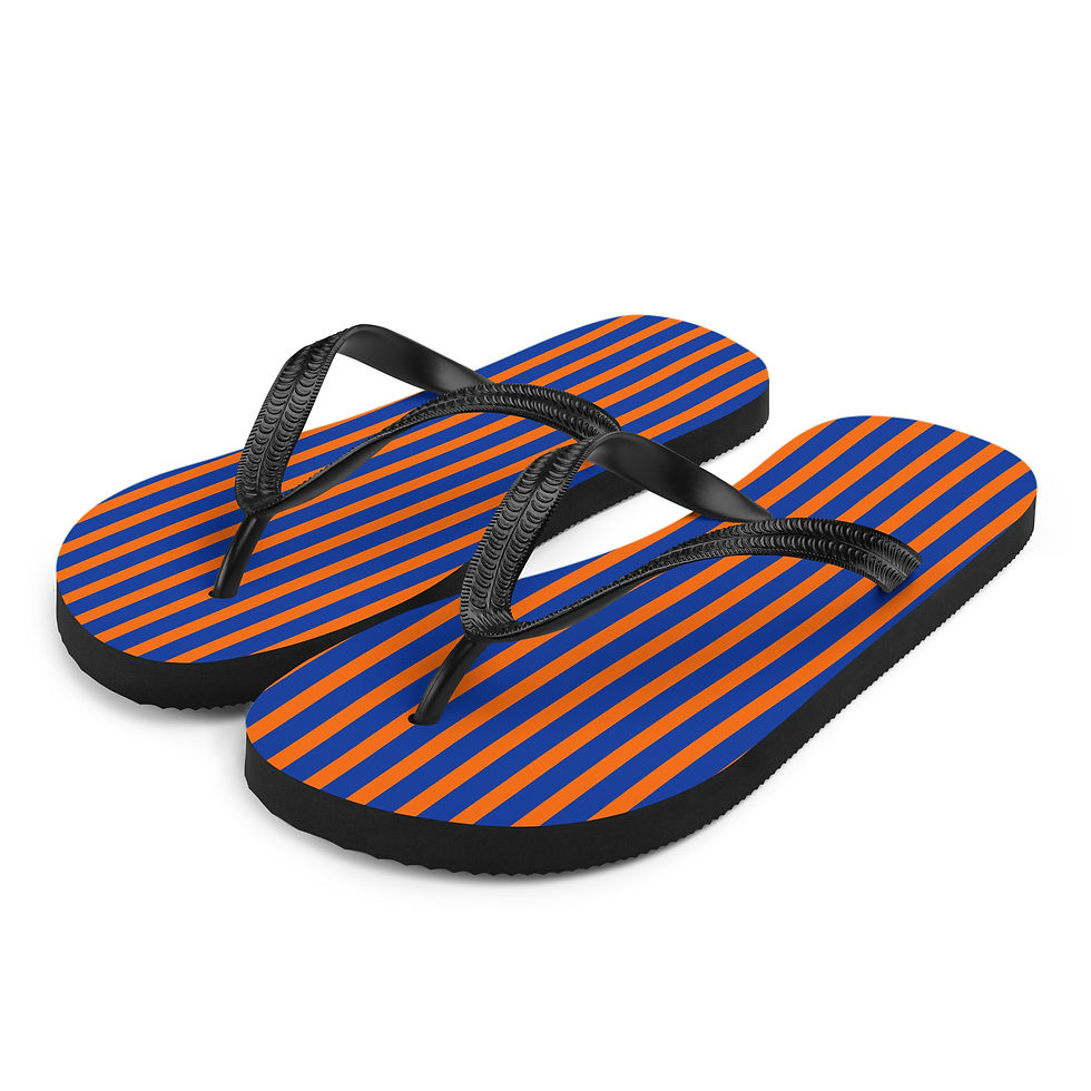 Orange Sky Stripes Flip-Flops